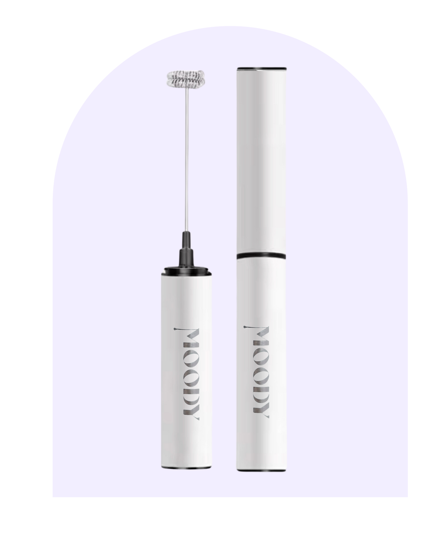 Moody Mixer: White Double-Headed Electric Handheld Frother