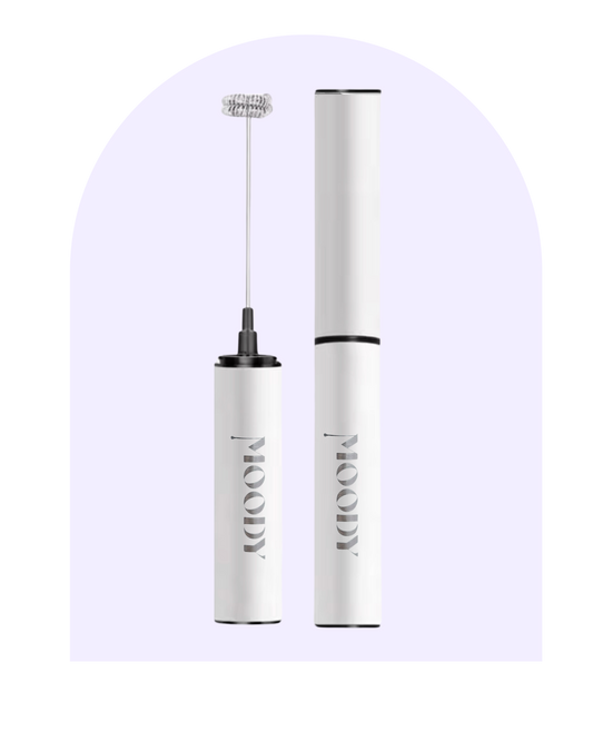 Moody Mixer: White Double-Headed Electric Handheld Frother